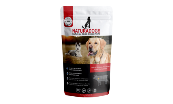 Corazón De Res En Trozos 45g Naturadogs – Snack 100% Natural Saludable Perros Y Gatos - Imagen 2
