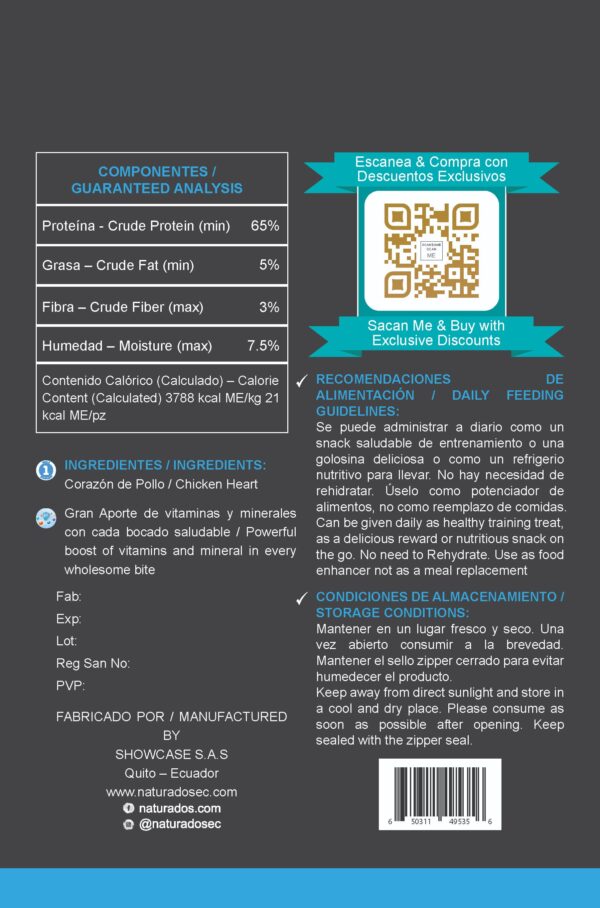 Corazón De Pollo 35g Naturadogs – Snack 100% Natural Saludable Perros Y Gatos - Imagen 4